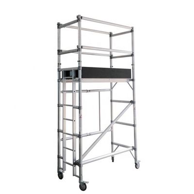Qualität Silberner Aluminiumschaffelturm kundenspezifischer mobiler Klappbausturm usine