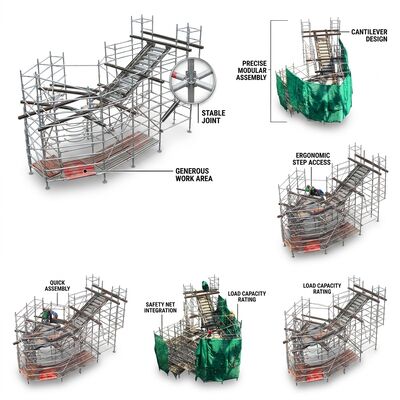 Ein guter Preis. Ausleger-Erweiterung Aluminium-Gerüstturm 1,5m erweiterte Reichweite Plattform Über-Hindernis-Zugangssystem EN1004 CE Online