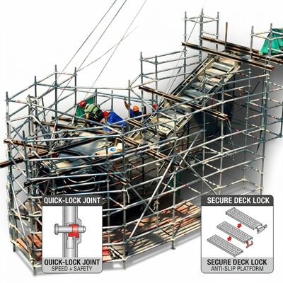 Ein guter Preis. Mehrstufiger Dreifachplattform-Aluminiumgerüstturm mit drei unabhängigen Arbeitsbühnen für gleichzeitigen Zugang für mehrere Arbeitskräfte Online