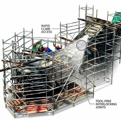 Ein guter Preis. Malerei und Dekoration Aluminium-Gerüstturm 2,5 m erweiterte Plattform Anti-Spritzschutzsystem professionell Online